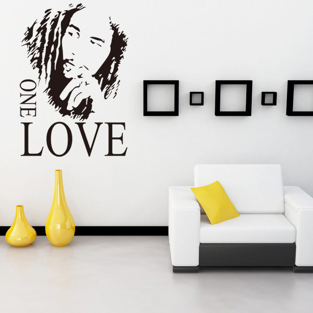 Bob Marley One Love Quote Wall Stickers