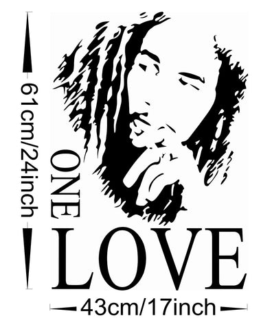 Bob Marley One Love Quote Wall Stickers