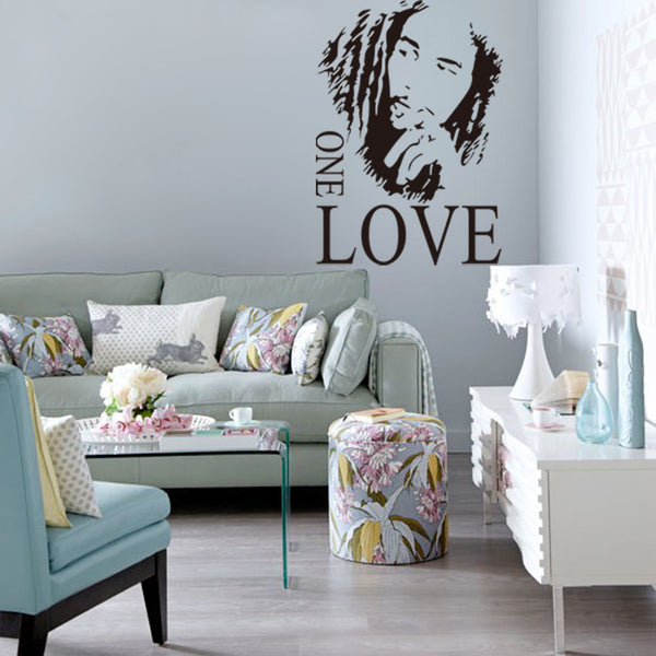 Bob Marley One Love Quote Wall Stickers