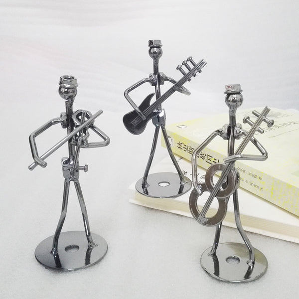 Metal Craft Band of Violin Home Decoration