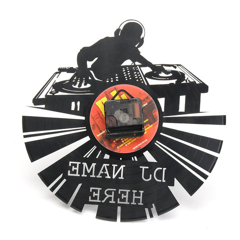 DJ Name Here Mechanical Wall Clock