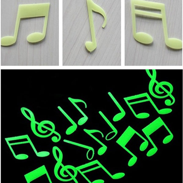 3D Art Fluorescence Music Note Wall Stickers
