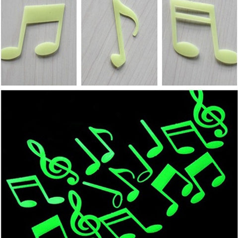 3D Art Fluorescence Music Note Wall Stickers