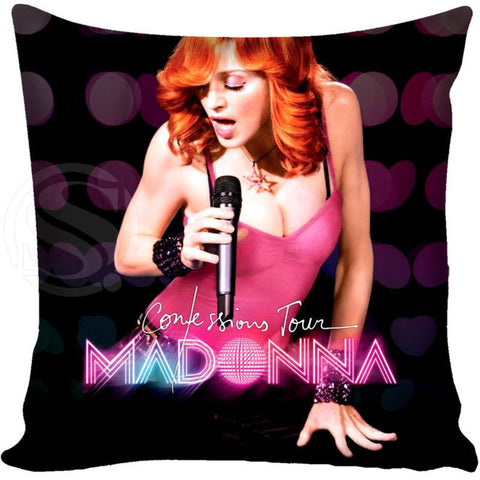 Madonna Style Throw Pillowcase