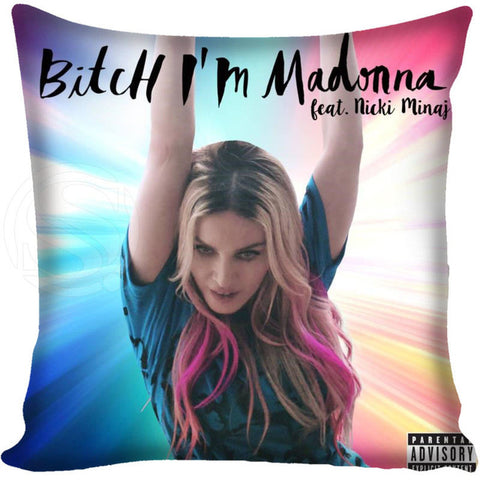 Madonna Style Throw Pillowcase