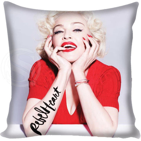 Madonna Style Throw Pillowcase