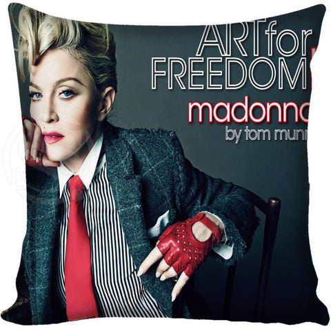 Madonna Style Throw Pillowcase