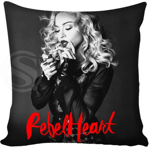 Madonna Style Throw Pillowcase