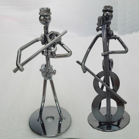 Metal Craft Band of Violin Home Decoration